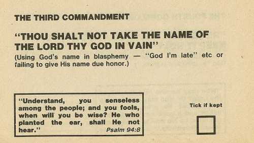 3rd Commandment